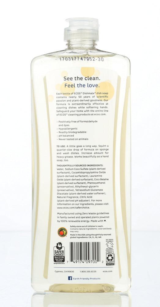 Earth Friendly: Ecos Dishmate Dish Liquid Almond, 25 Oz - RubertOrganics