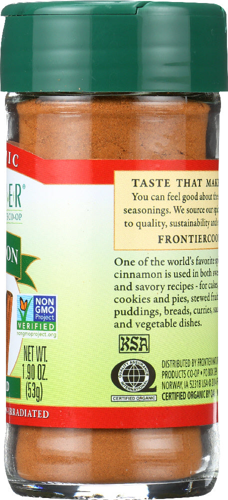 Frontier Natural Products: Organic Cinnamon Ground, 1.9 Oz