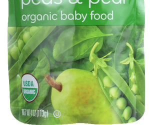 Plum Organics: Organic Baby Food Stage 2 Spinach Peas & Pear, 4 Oz