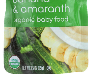 Plum Organics: Organic Baby Food Stage 2 Zucchini Banana & Amaranth, 3.5 Oz