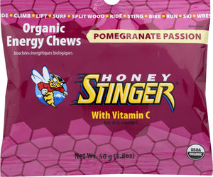 Honey Stinger: Organic Energy Chews Pomegranate Passion, 1.8 Oz