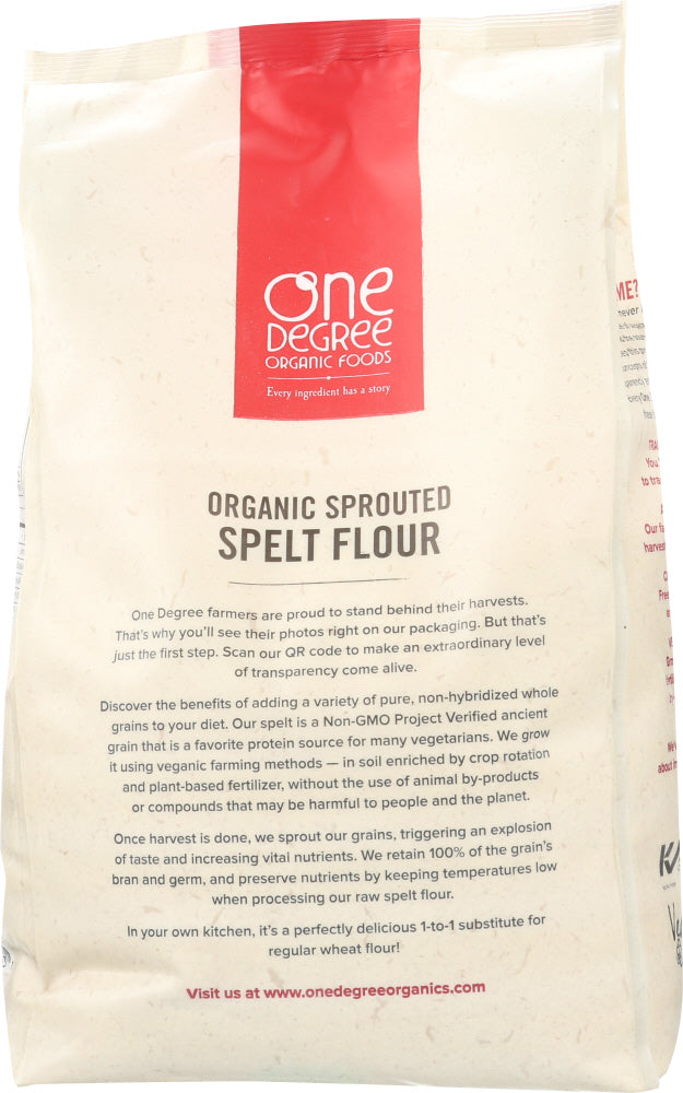 One Degree: Organic Sprouted Spelt Flour, 80 Oz