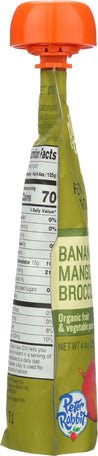 Peter Rabbit Organics: Banana, Mango, Broccoli & Kale Fruit & Vegetable Puree, 4.4 Oz