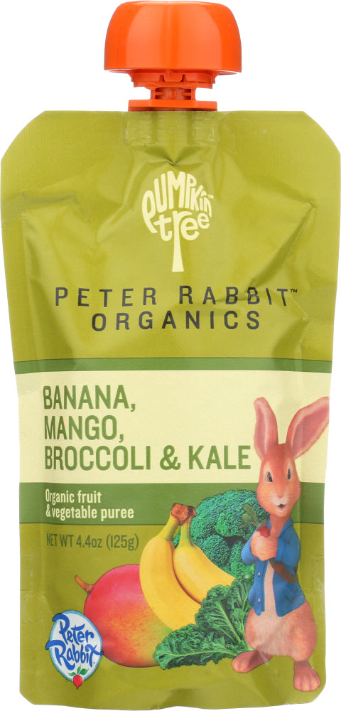 Peter Rabbit Organics: Banana, Mango, Broccoli & Kale Fruit & Vegetable Puree, 4.4 Oz