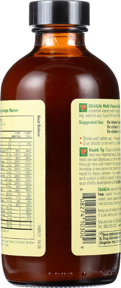 Childlife Essentials: Multi Vitamin And Mineral Natural Orange Mango Flavor, 8 Oz - RubertOrganics