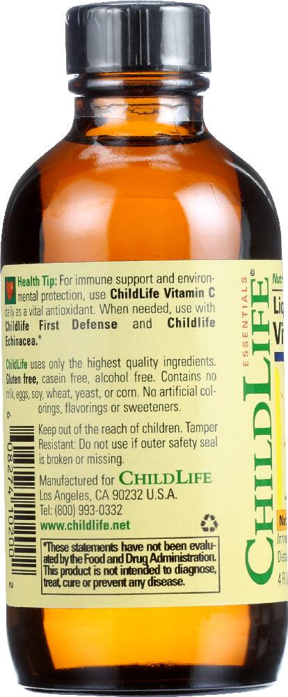 Childlife Essentials: Liquid Vitamin C Orange Flavor, 4 Oz - RubertOrganics