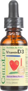 Childlife Essentials: Vitamin D3 Natural Berry Flavor, 1 Oz - RubertOrganics