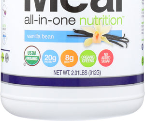 Orgain: Organic Meal All-in-one Nutrition Vanilla Bean, 2.01 Lb