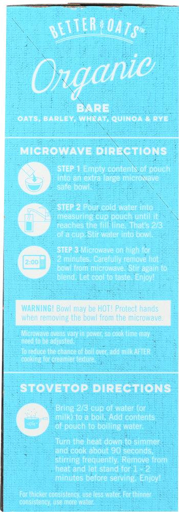 Better Oats: Instant Multigrain Hot Cereal With Flax, 11.8 Oz - RubertOrganics