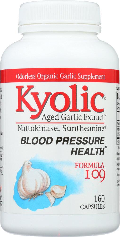 Kyolic Aged Garlic Extract: Formula 109 Blood Pressure Health, 160 Cp - RubertOrganics