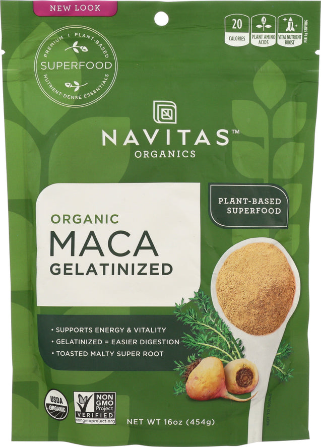 Navitas: Maca Gelatinized Powder Organic, 16 Oz