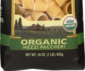 Alessi: Organic Mezzi Paccheri Italian Pasta, 16 Oz