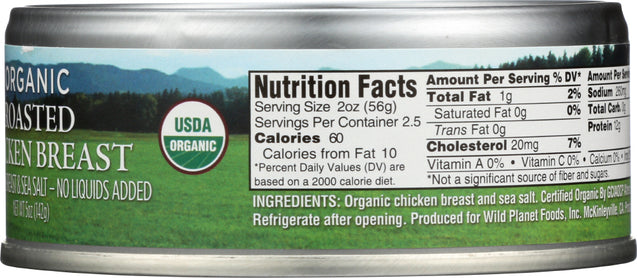 Wild Planet: Organic Roasted Chicken, 5 Oz