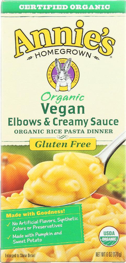 Annies Homegrown: Organic Vegan Elbows & Creamy Sauce, 6 Oz - RubertOrganics