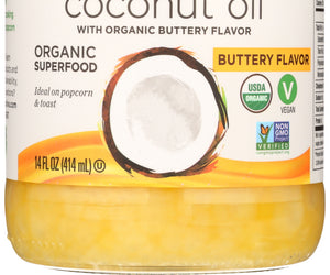 Nutiva: Coconut Oil Organic Buttery Flavor, 14 Oz