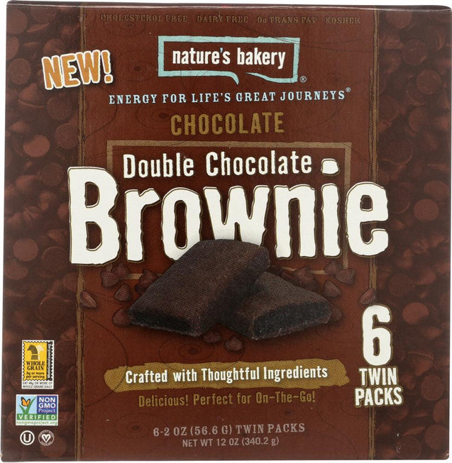 Nature's Bakery: Double Chocolate Brownie Bar Chocolate 6 Bars (2 Oz Each), 12 Oz - RubertOrganics