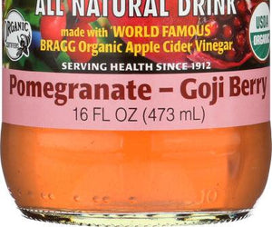 Bragg: Organic Apple Cider Vinegar All Natural Drink Pomegranate Goji Berry, 16 Oz - RubertOrganics