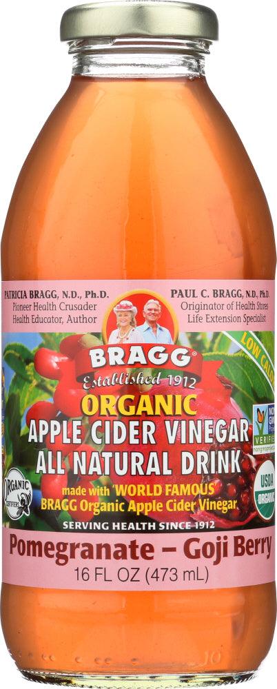 Bragg: Organic Apple Cider Vinegar All Natural Drink Pomegranate Goji Berry, 16 Oz - RubertOrganics