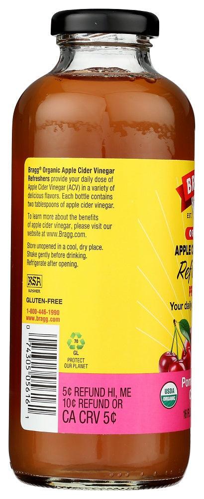 Bragg: Organic Pomegranate Cherry Apple Cider Vinegar Refreshers, 16 Oz - RubertOrganics