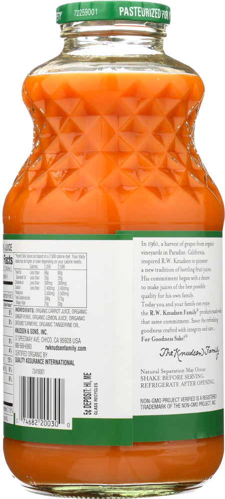 Knudsen: Juice Turmeric Ginger Carrot Organic, 32 Oz