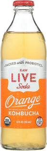 Live Soda: Orange Kombucha, 12 Oz - RubertOrganics