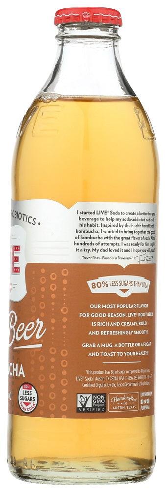 Live Soda: Root Beer Kombucha, 12 Oz - RubertOrganics