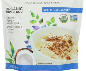Nutiva: Organic Superseed Blend Ground Flax Chia And Hemp, 10 Oz