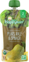 Happy Baby: Stage 2 Pear Kale Spinach Organic, 4 Oz