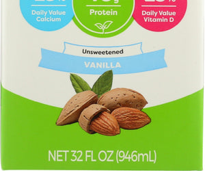 Orgain: Organic Protein Almond Milk Unsweetened Vanilla, 32 Oz