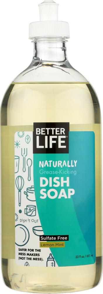 Better Life: Naturally Grease-kicking Dish Soap Lemon Mint, 22 Oz - RubertOrganics