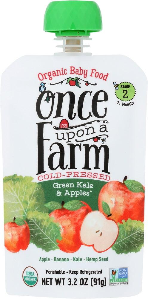 Once Upon A Farm: Green Kale & Apples Baby Food, 3.2 Oz - RubertOrganics
