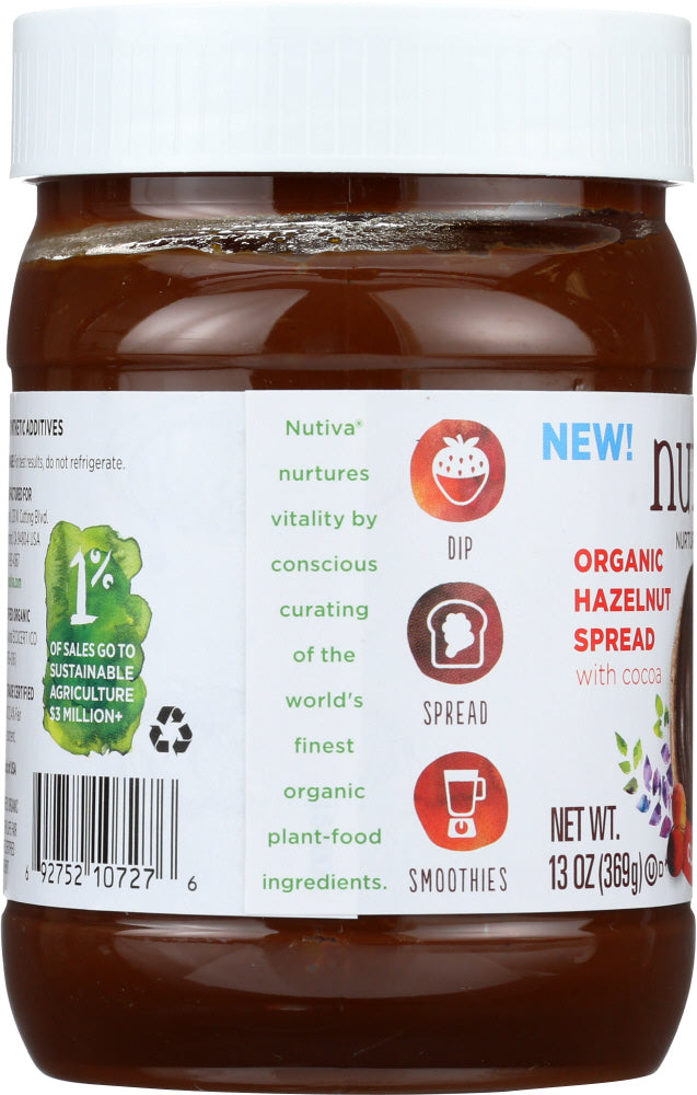 Nutiva: Organic Hazelnut Spread Classic, 13 Oz