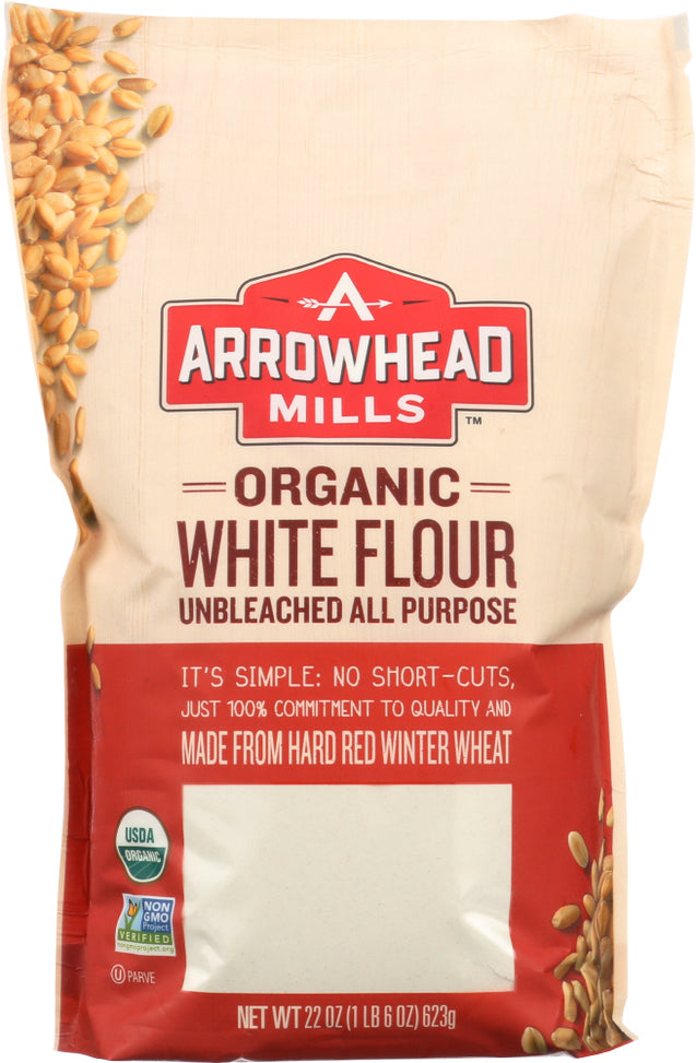 Arrowhead Mills: Organic Unbleached White Flour, 22 Oz