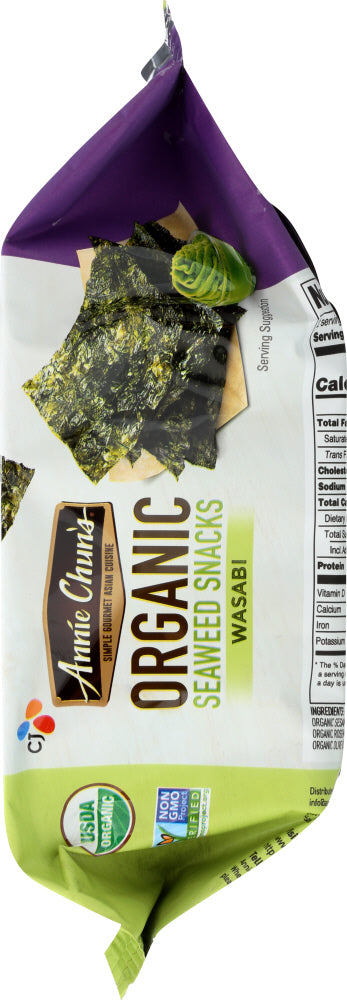 Annie Chuns: Organic Seaweed Snack Wasabi, 0.35 Oz