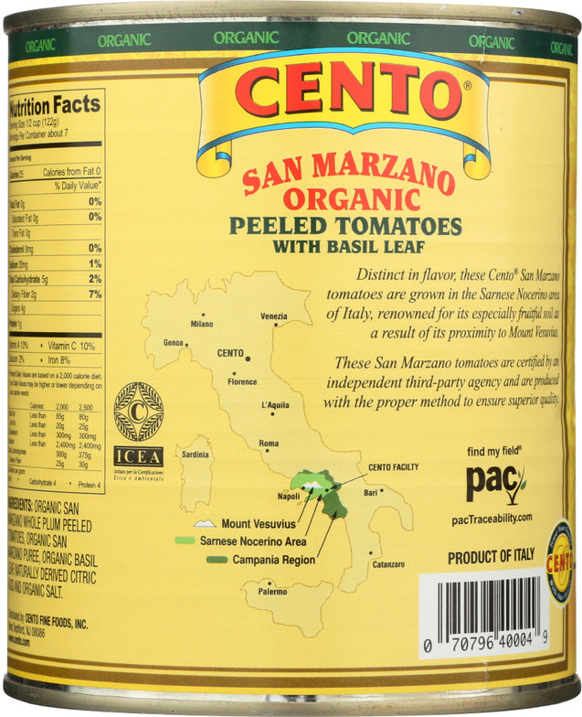 Cento: San Marzano Organic Peeled Tomatoes, 28 Oz