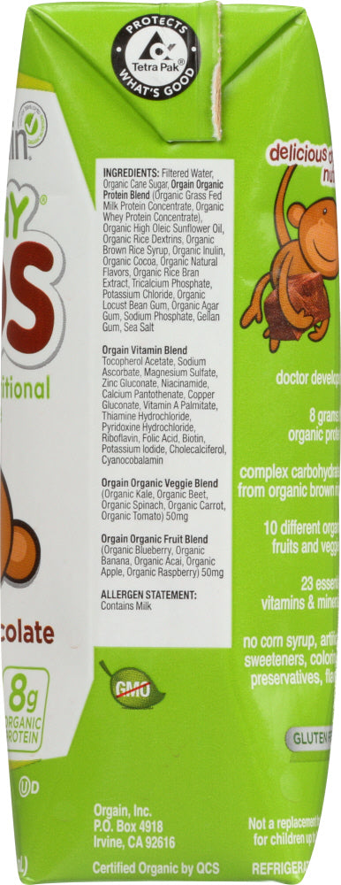 Orgain: Healthy Kids Organic Nutritional Shake Chocolate, 8.25 Oz