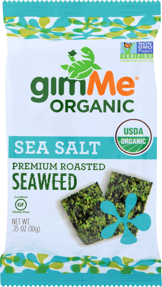 Gimme: Organic Roasted Seaweed Snacks Sea Salt, 0.35 Oz