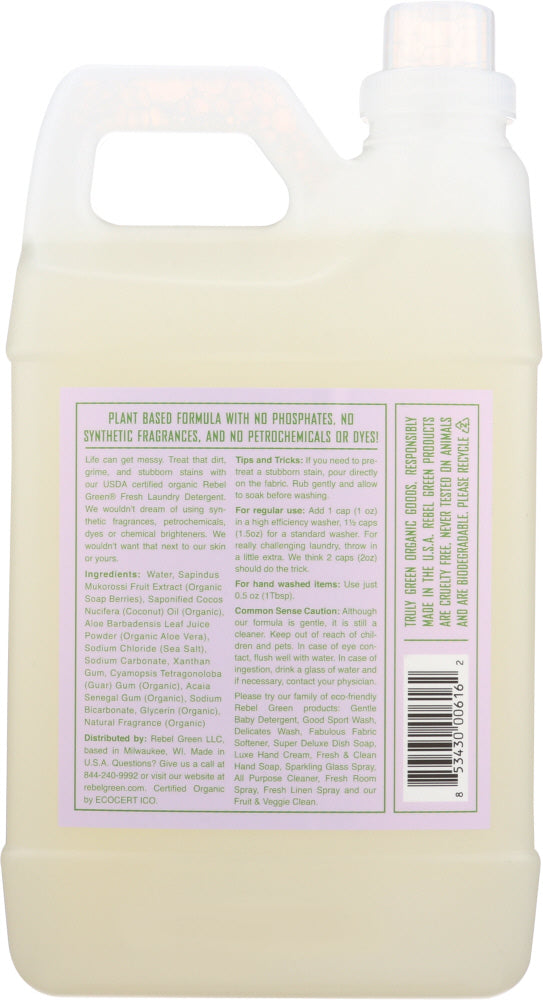 Rebel Green: Laundry Detergent Lavender Grapefruit, 64 Oz