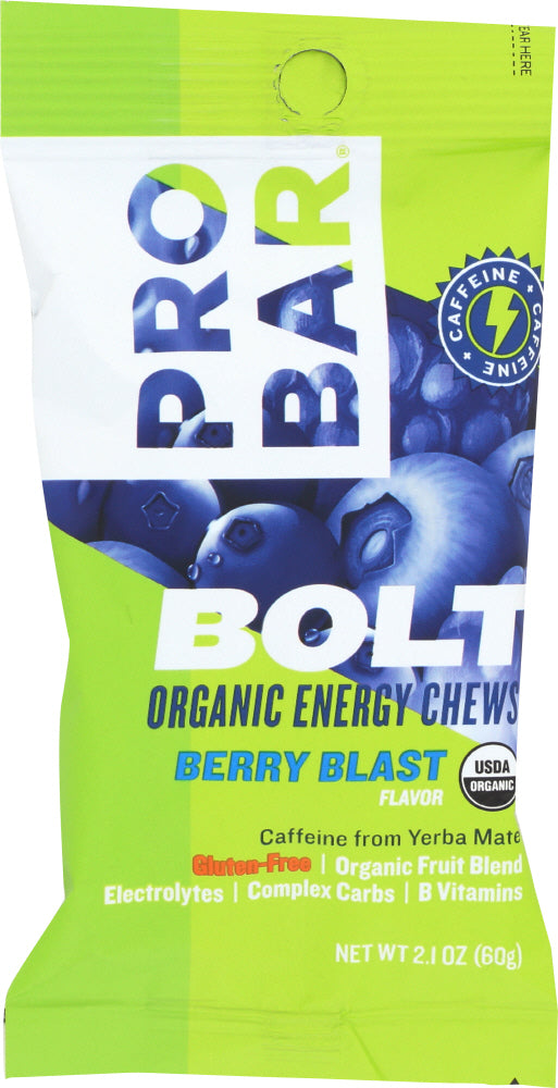 Probar: Bolt Organic Energy Chews Berry Blast, 2.1 Oz
