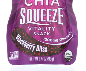 Mamma Chia: Organic Chia Squeeze Vitality Snack Blackberry Bliss, 3.5 Oz