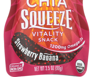 Mamma Chia: Organic Chia Squeeze Vitality Snack Strawberry Banana, 3.5 Oz