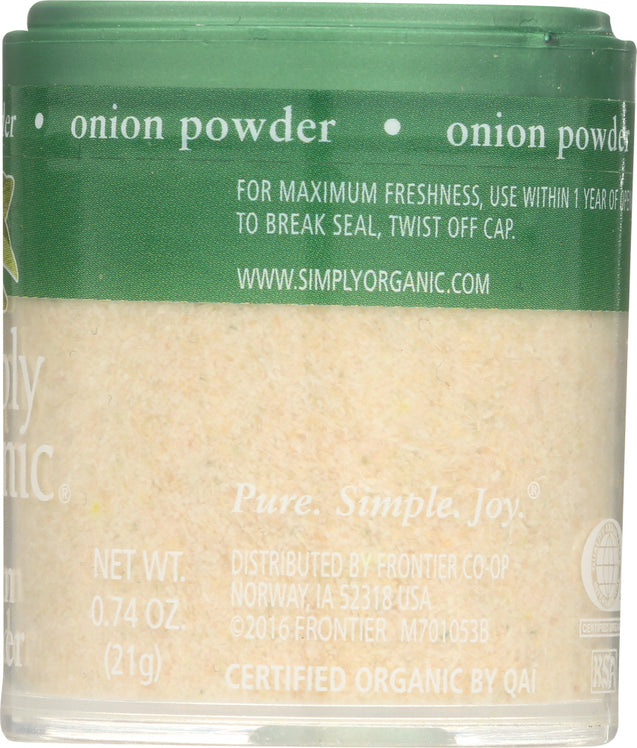 Simply Organic: Onion White Powder Organic, 0.74 Oz