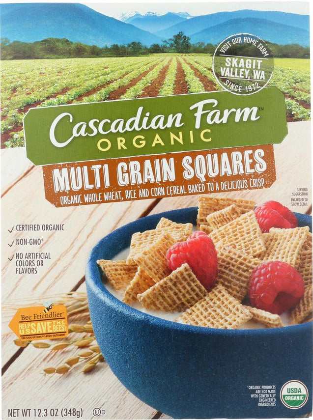 Cascadian Farm: Multi Grain Squares Cereal, 12.3 Oz - RubertOrganics