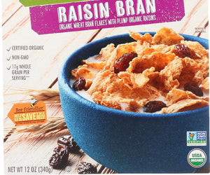 Cascadian Farm: Raisin Bran Cereal, 12 Oz - RubertOrganics
