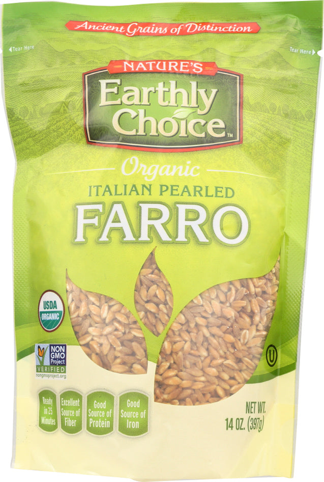 Nature's Earthly Choice: Organic Italian Pearled Farro, 14 Oz