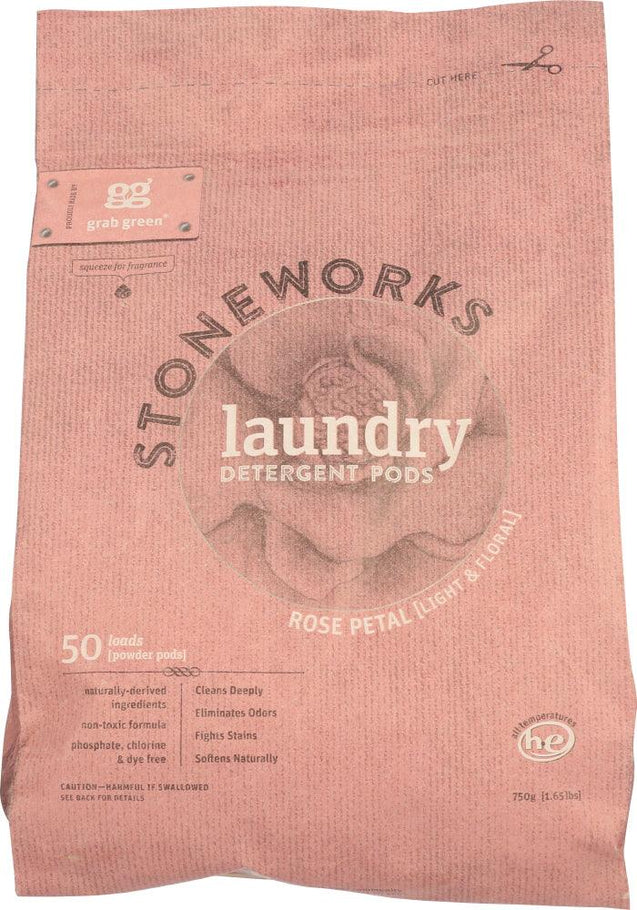 Grabgreen: Stoneworks Laundry Detergent Rose Petal, 1.65 Lb - RubertOrganics