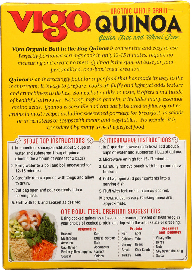 Vigo: Quinoa Boil In Bag Organic, 12 Oz