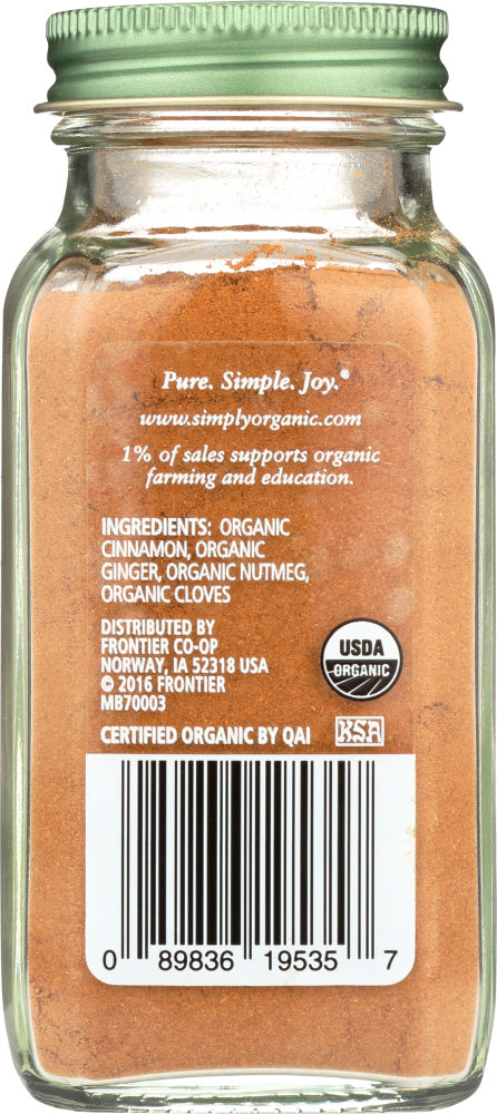 Simply Organic: Spice Pumpkin 1.94 Oz