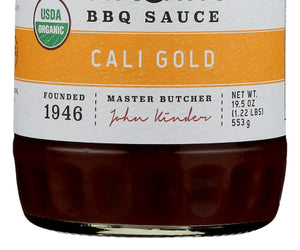 Kinders: Organic California Gold Bbq Sauce, 19.5
