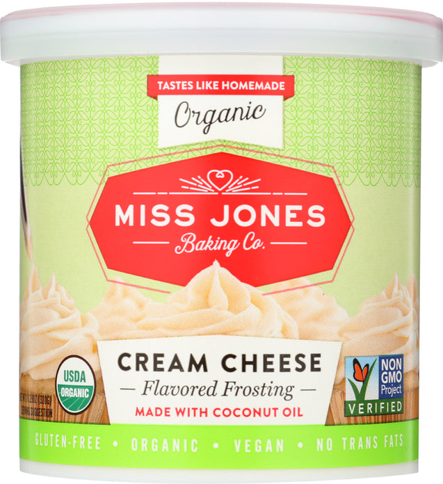 Miss Jones Baking Co: Frosting Cream Cheese Organic, 11.29 Oz